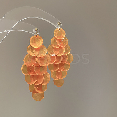 Shell Dangle Stud Earrings FS-WGED06D-17-1