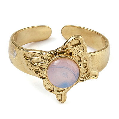 Opalite Finger Rings RJEW-U027-05G-10-1