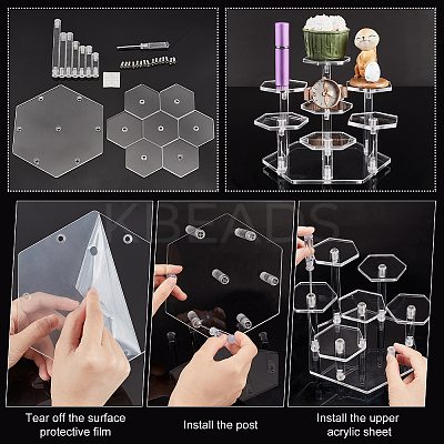 Acrylic Toy Model Display Stand ODIS-WH0001-06A-1