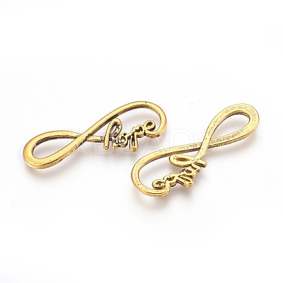 Tibetan Style Alloy Infinity with Hope Links connectors LS-TIBE-S230-AG-FF-1
