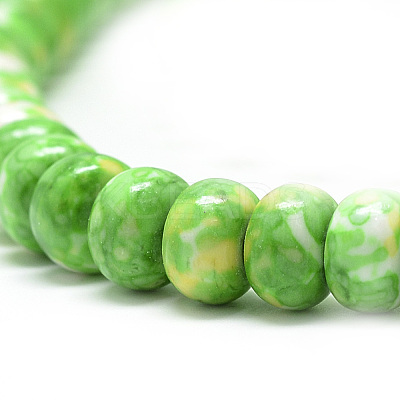 Synthetic Ocean White Jade Beads Strands G-S257-5x10mm-03-1