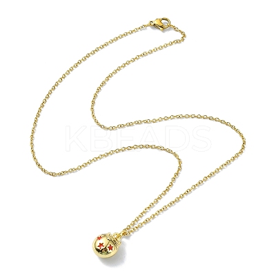 Cat Shaped Alloy Enamel Pendant Necklace NJEW-JN04613-01-1