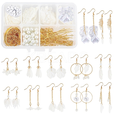 DIY Acrylic & Crackle Dangle Earring Making Kits DIY-SC0016-55-1