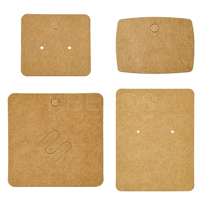 40Pcs 4 Styles Paper Jewelry Display Cards Sets CDIS-FS0001-01-1