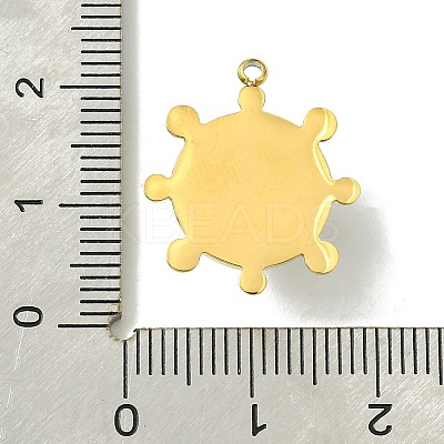 Ion Plating(IP) 304 Stainless Steel Pave Shell Pearl Pendants FIND-Z028-35A-1