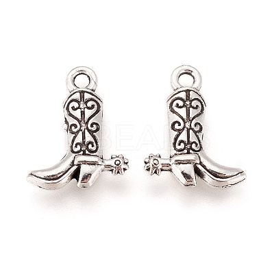 Tibetan Style Alloy Cowboy Boot Charms LS-X-TIBEP-20076-AS-LF-1