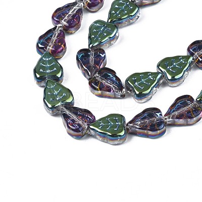 Electroplate Glass Beads Strands EGLA-S188-16-C03-1