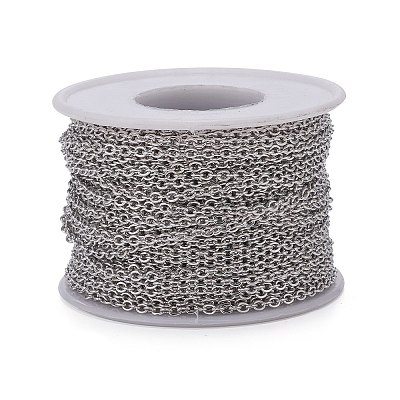 Tarnish Resistant 304 Stainless Steel Cable Chains STAS-O076-09-1