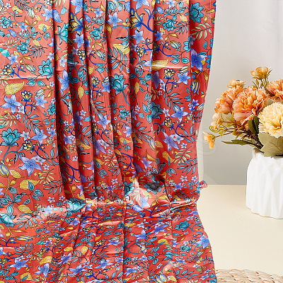 Flower Pattern Polyester Fabric AJEW-WH0766-35C-1