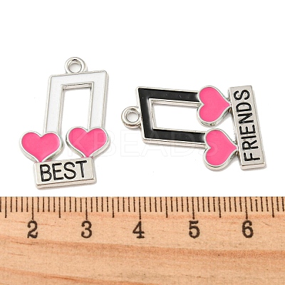 2Pcs Alloy Enamel Pendants FIND-Z026-04P-1