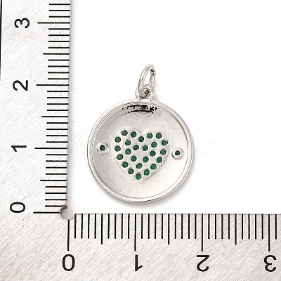 Brass Micro Pave Cubic Zirconia Pendants KK-U033-11P-03-1