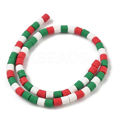 Christmas Handmade Polymer Clay Beads Strands CLAY-F006-01A-1