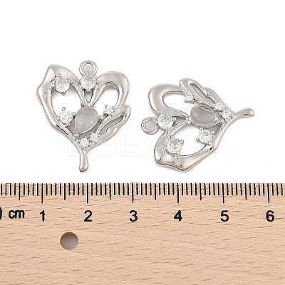 Brass Micro Pave Cubic Zirconia Pendants KK-L223-019P-1