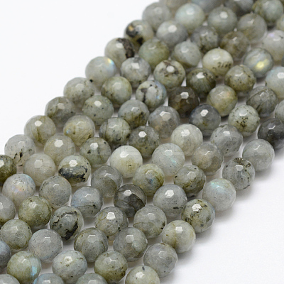 Natural Labradorite Beads Strands G-P322-28-8mm-1