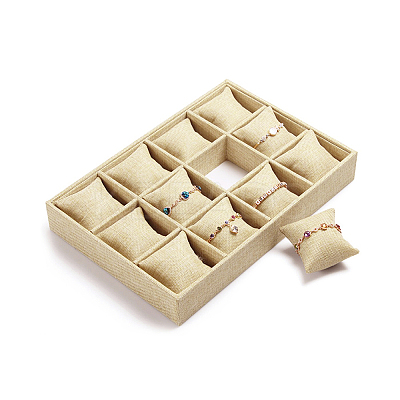 Kraft Hemp Pillow Holder for Jewelry Bracelet & Watch Displays LS-BDIS-WH0002-01-1