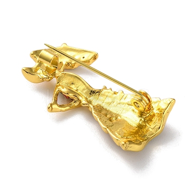Fashion Golden Zinc Alloy Enamel Pins JEWB-D068-01G-04-1