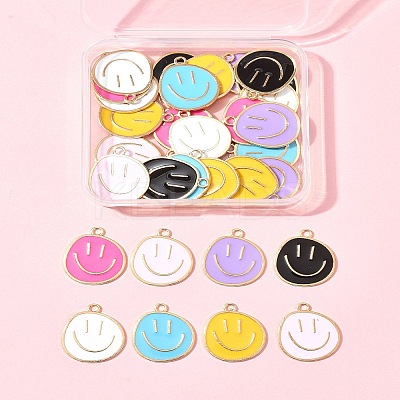 7 Colors Alloy Enamel Pendants ENAM-FS0002-05-1