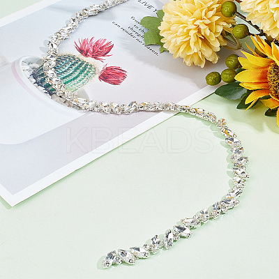 Alloy Rhinestone Cup Chain LCHA-WH0001-03P-1