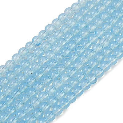 Baking Paint Glass Beads Strands LS-DGLA-Q023-10mm-DB46-1