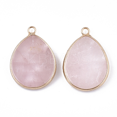 Natural Rose Quartz Pendants G-S344-57G-1
