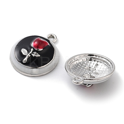 Rack Plating Alloy Enamel Pendants PALLOY-F311-12P-1