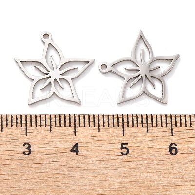 Non-Tarnish 5Pcs 201 Stainless Steel Pendants STAS-M056-08P-1