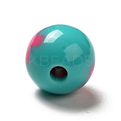 Two Tone Opaque Acrylic Beads SACR-K003-02B-1