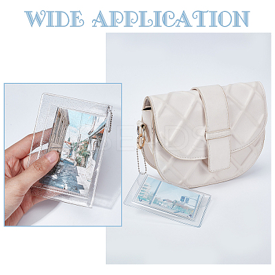 Transparent PVC Coin Wallet with Glitter Powders ABAG-WH0044-29-1