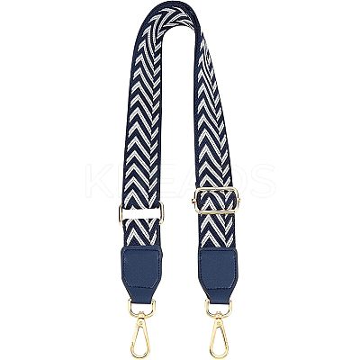 Stripe Pattern Adjustable Cotton Bag Strap AJEW-WH0254-63B-1