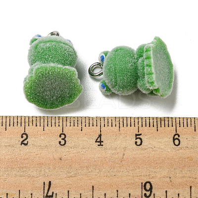 Flocky Resin Pendants X-RESI-D012-01B-1
