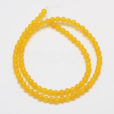 Natural & Dyed Malaysia Jade Bead Strands G-A146-4mm-A03-1