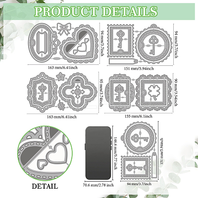 Carbon Steel Cutting Dies Stencils DIY-WH0309-2776-1
