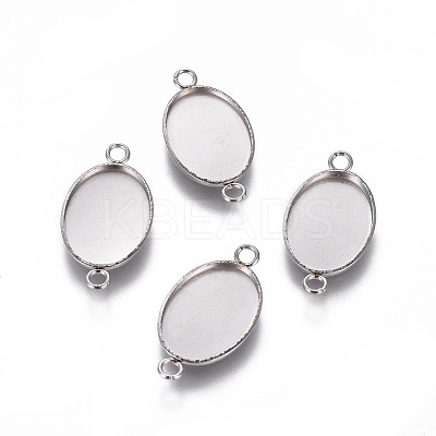 Non-Tarnish 304 Stainless Steel Cabochon Connector Settings LS-X-STAS-H394-A-01P-1