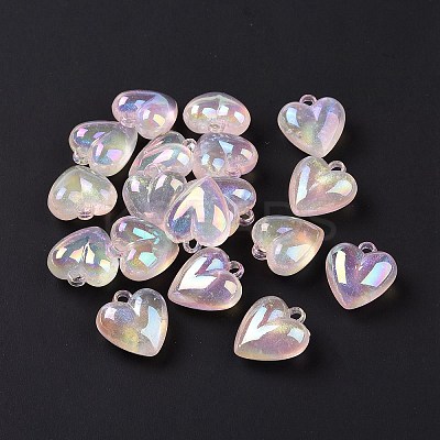UV Plating Luminous Transparent Acrylic Beads OACR-C001-05-1