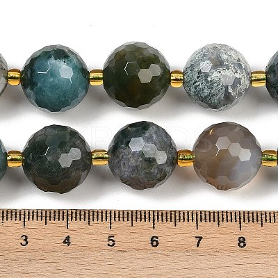 Natural Moss Agate Beads Strands G-C249-A08-16mm-1