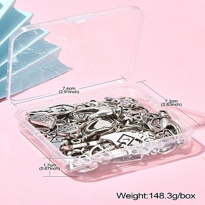 70Pcs 14 Styles Tibetan Style Alloy Pendants FIND-CJ0001-88-1
