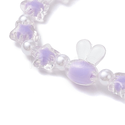 6Pcs 6 Colors Transparent Acrylic Beads Stretch for Women BJEW-JB11736-1