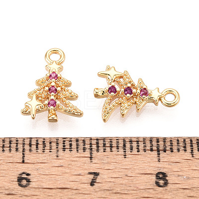 Brass Micro Pave Cubic Zirconia Charms KK-N263-145C-G-1