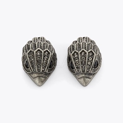Bird Head Brass Micro Pave Cubic Zirconia Stud Earrings FS-WGB6FCA-02-1