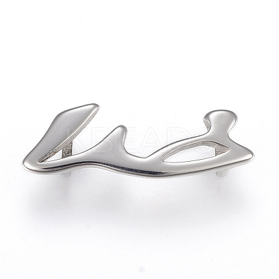 Tarnish Resistant 304 Stainless Steel Slide Charms STAS-F169-30P-1