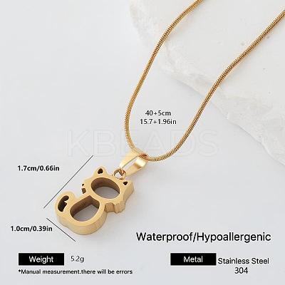 304 Stainless Steel Pendant Necklaces for Women OQ4626-2-1