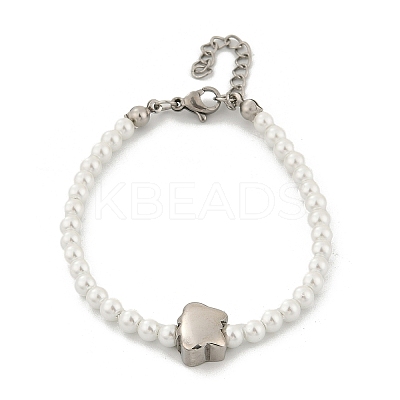 Plastic Imitation Pearl Beads Bracelets for Women BJEW-M056-11P-1