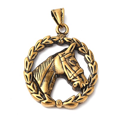 304 Stainless Steel Pendants LS-STAS-Z067-01G-1