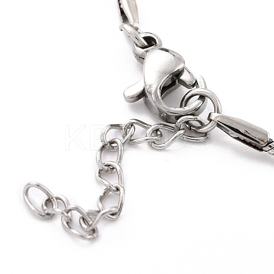 Tarnish Resistant 304 Stainless Steel Round Snake Chain Bracelets STAS-B021-19A-P-1