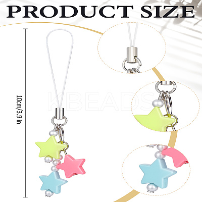 1Pc Resin with Alloy and Nylon Cord Mobile Accessories Decoration HJEW-LP0002-12E-1