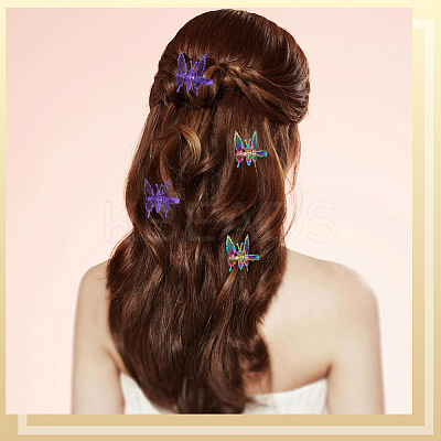 12Pcs 12 Colors Alloy Alligator Hair Clips for Women OHAR-SP0001-07-1