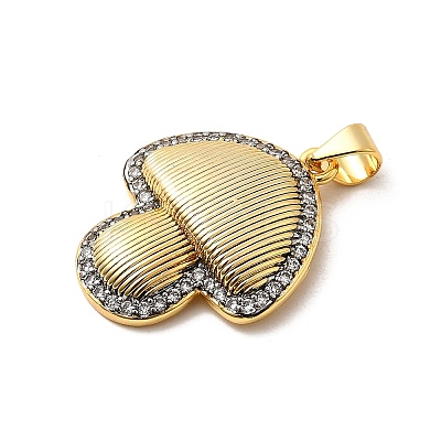 Brass Micro Pave Cubic Zirconia Pendants KK-A266-04E-G-1