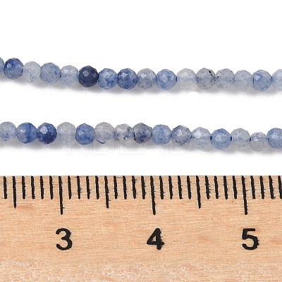Natural Blue Aventurine Beads Strands X-G-M449-B01-2mm-1