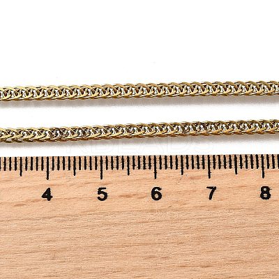 3MM 304 Stainless Steel Wheat Chain Necklaces for Men LS-STAS-V011-03D-G-1