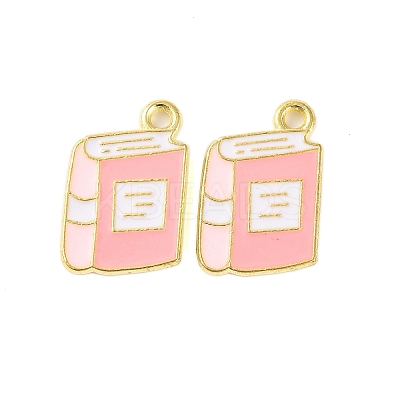 Golden Plated Alloy Enamel Pendants ENAM-Z017-12G-03-1
